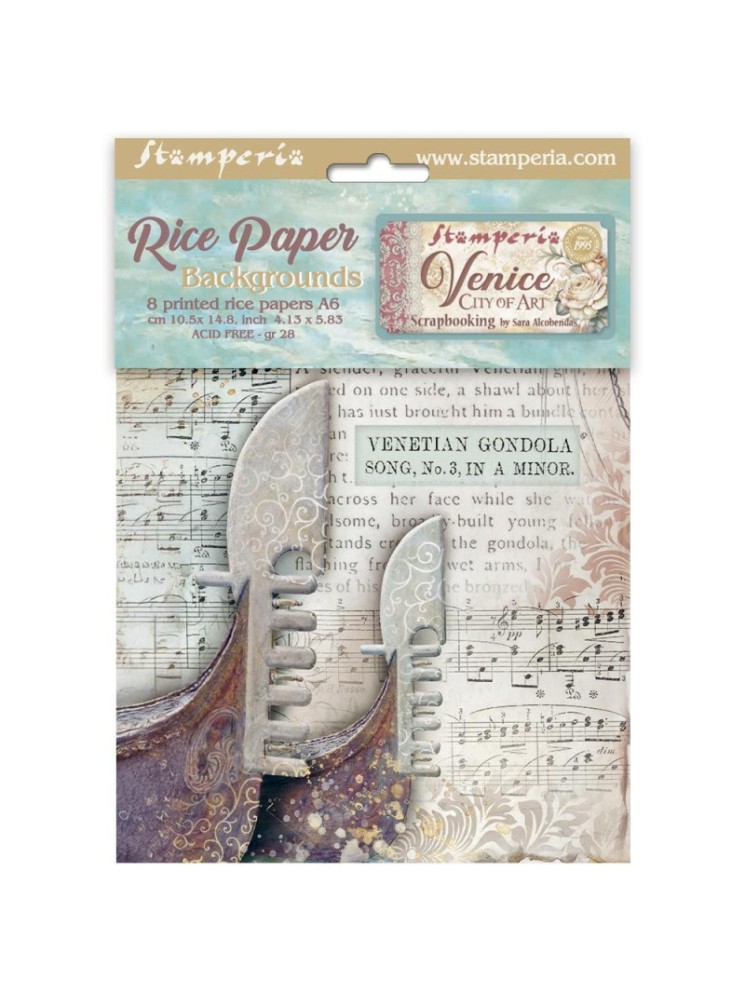 Backgound - Collection "Venice" - Feuille de riz -  Stamperia