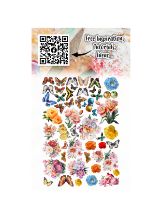 Ephemera - Die cut 88 - Sorbet Petals - Collection "Botanical" -  Aall & Create