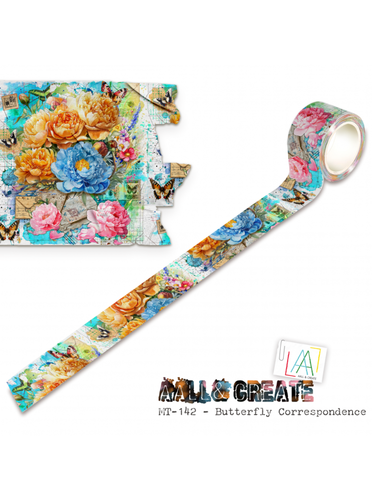 Washi Tape N° 142 - Butterfly correspondence - Collection "Botanical" - Aall & Create