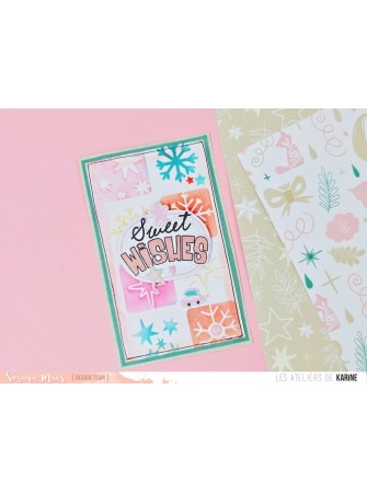 Etoiles givrées - Pochoir - Collection "Carnet Enchanté" - Les Ateliers de Karine