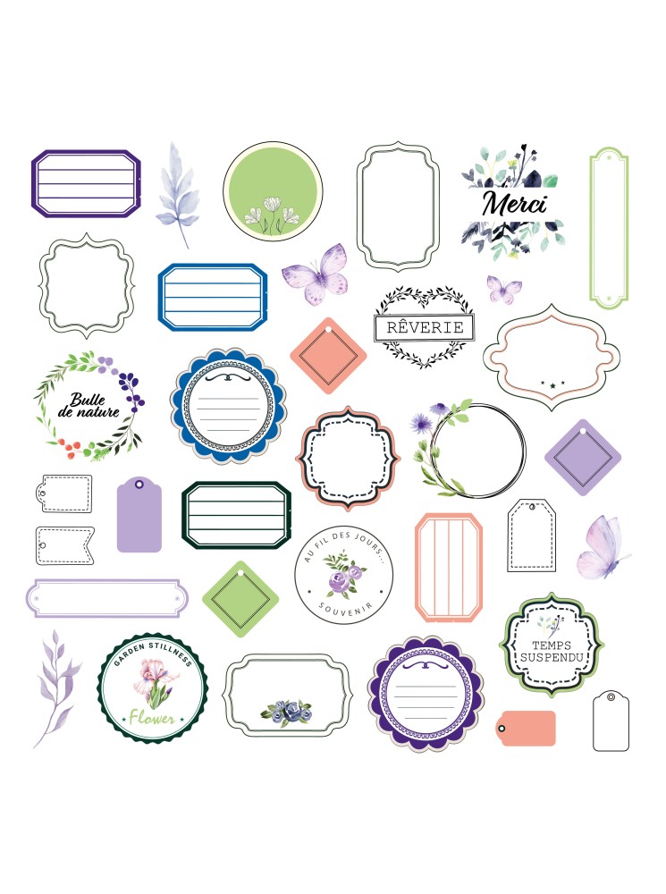 Die cuts  - Collection "Jardin secret" - Les Ateliers de Karine