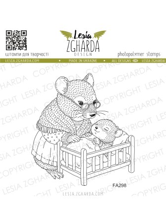 Grand mère souris - Tampon...