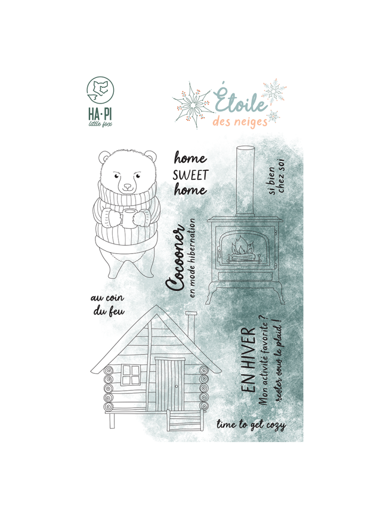 Au coin du feu - Collection "Etoile des neiges" - Tampon clear - HA PI Little fox