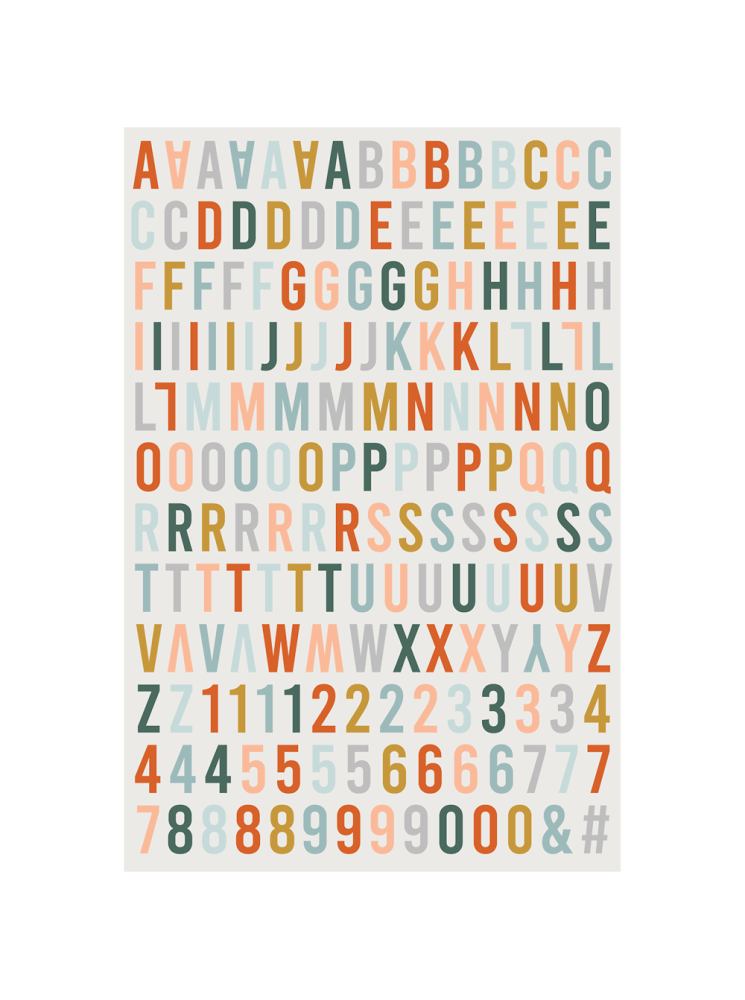 Stickers puffy alphabet - Collection "Etoile des neiges" - Ha Pi Little Fox