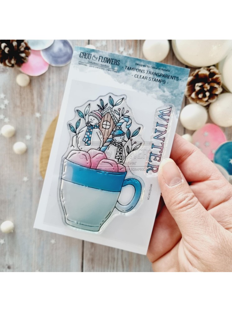 Tasse Winter - Tampon Clear - Collection "Altitude" - Chou & Flowers