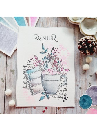 Tasse Winter - Tampon Clear - Collection "Altitude" - Chou & Flowers