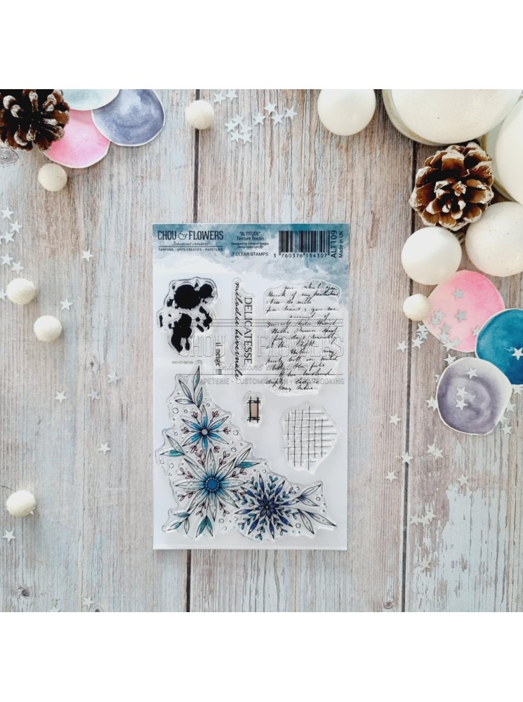 Texture Flocons - Tampon Clear - Collection "Altitude" - Chou & Flowers