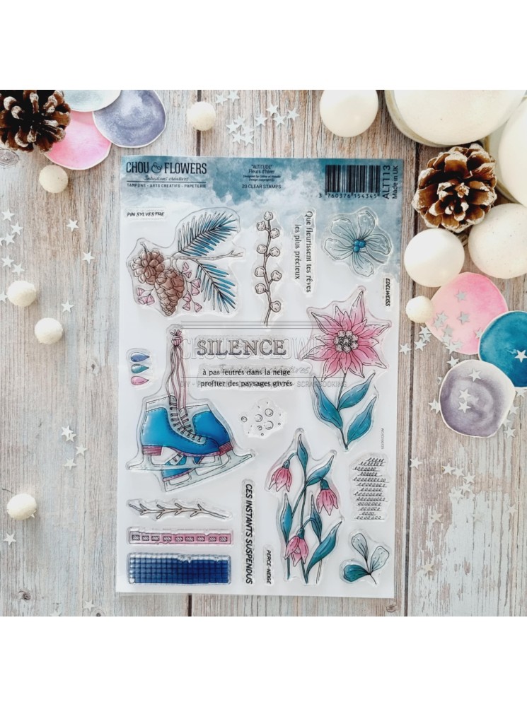 Fleurs d'hiver - Tampon Clear - Collection "Altitude" - Chou & Flowers