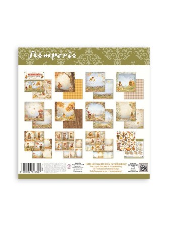 Pack papiers 20 x 20 cm - Collection "Whispering Woods" - Stamperia