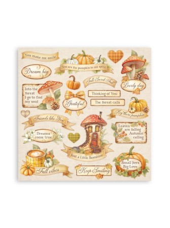 Pack papiers 20 x 20 cm - Collection "Whispering Woods" - Stamperia