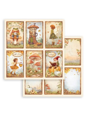 Pack papiers 20 x 20 cm - Collection "Whispering Woods" - Stamperia
