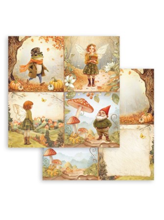 Pack papiers 20 x 20 cm - Collection "Whispering Woods" - Stamperia