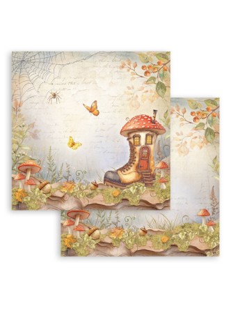 Pack papiers 20 x 20 cm - Collection "Whispering Woods" - Stamperia
