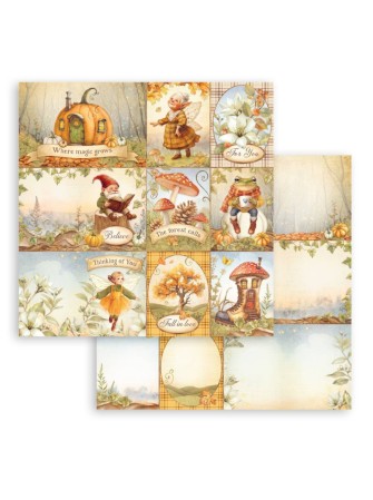 Pack papiers 20 x 20 cm - Collection "Whispering Woods" - Stamperia