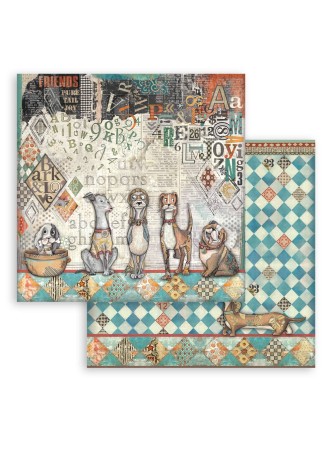 Pack papiers 20 x 20 cm  - Collection "Furry Friends" - Stamperia