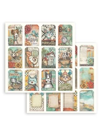 Pack papiers 20 x 20 cm  - Collection "Furry Friends" - Stamperia
