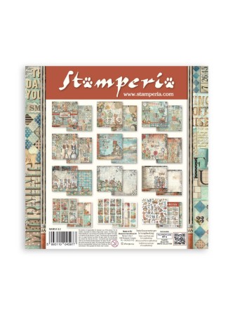 Pack papiers 20 x 20 cm  - Collection "Furry Friends" - Stamperia