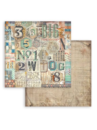 Pack papiers Background 20 x 20 cm - Collection "Furry Friends" - Stamperia