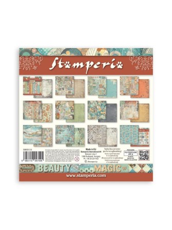 Pack papiers Background 20 x 20 cm - Collection "Furry Friends" - Stamperia