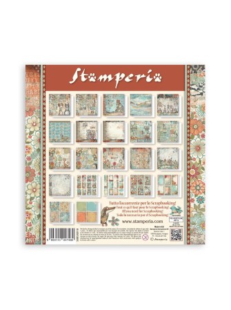 Maxi Pack papiers 20 x 20 cm - Collection "Furry Friends" - Stamperia