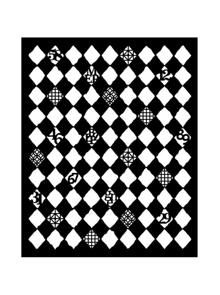 Rhombus pattern - Stencils - Collection "Furry Friends" - Stamperia