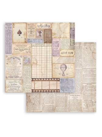 Pack papiers 20 x 20 cm - Romantic Collection "Quiet Days" - Stamperia