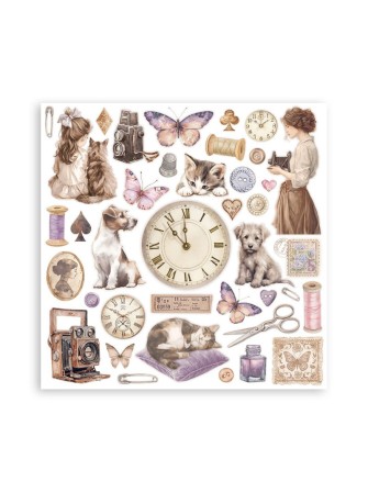 Maxi Pack papiers 20 x 20 cm - Romantic Collection "Quiet Days" - Stamperia