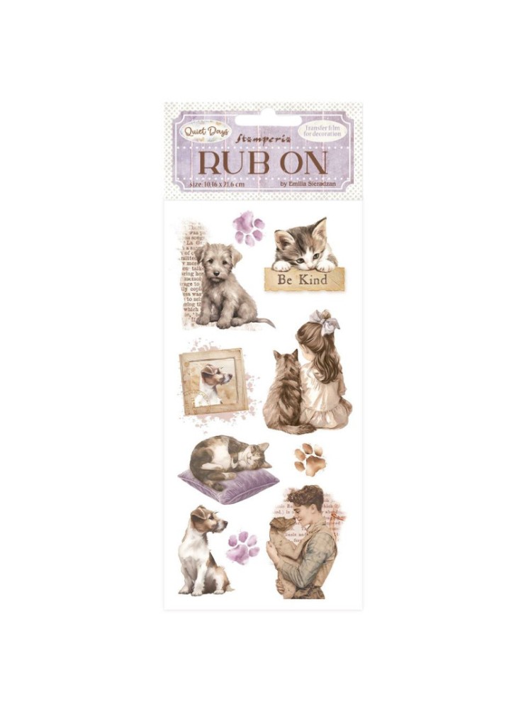 Rub'ons - Dogs & Cats - Romantic Collection "Quiet Days" - Stamperia