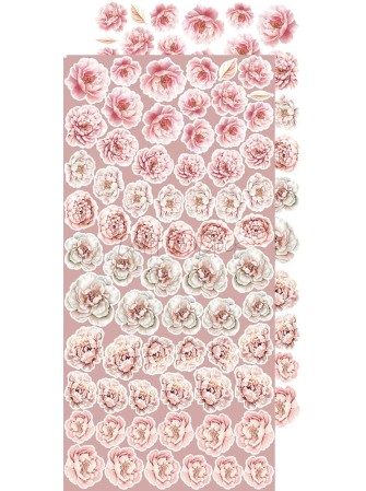 Pack de décors Mix  - Collection "Rose Emotions"  - Craft O'Clock