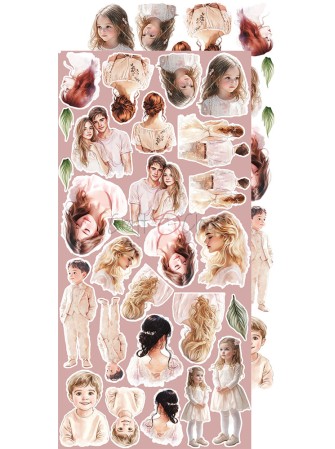 Pack de décors Mix  - Collection "Rose Emotions"  - Craft O'Clock