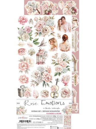 Pack de décors Mix  - Collection "Rose Emotions"  - Craft O'Clock
