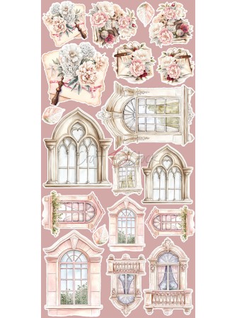 Pack de décors Mix  - Collection "Rose Emotions"  - Craft O'Clock