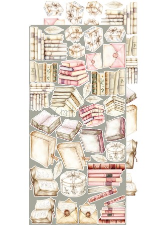 Pack de décors Mix  - Collection "Rose Emotions"  - Craft O'Clock