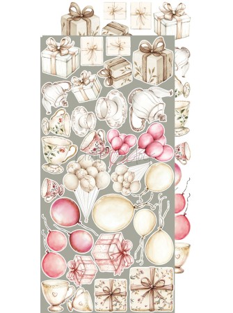 Pack de décors Mix  - Collection "Rose Emotions"  - Craft O'Clock