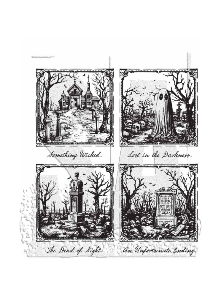 Tampon cling - Framed Frights - Tim Holtz - Stampers Anonymous