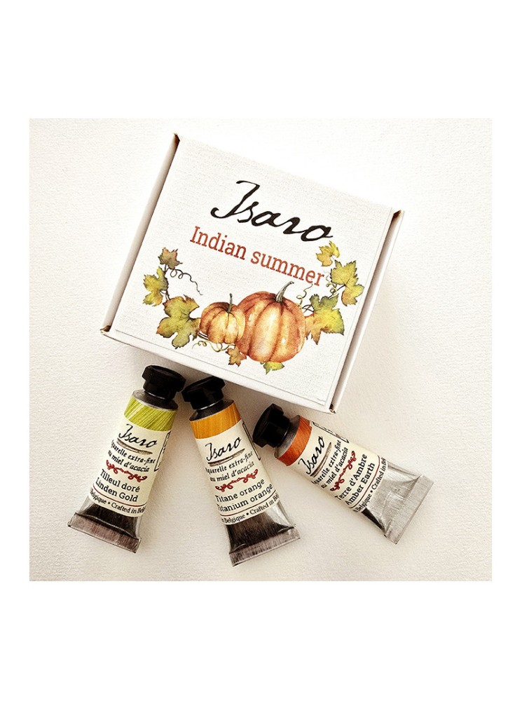 Kit de 3 tubes d'aquarelles extra fines - Indian summer - Isaro