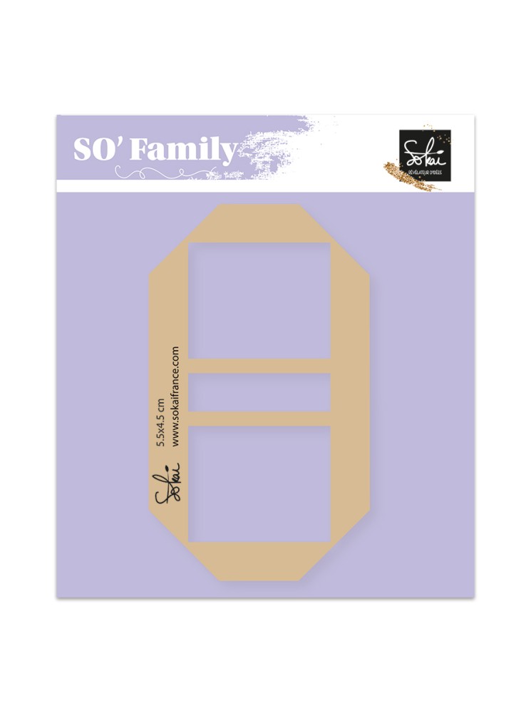 Gabarit en bois pour album - collection "So'Family" - Sokaï