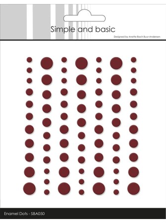 Enamels dots mat - Bordeau...