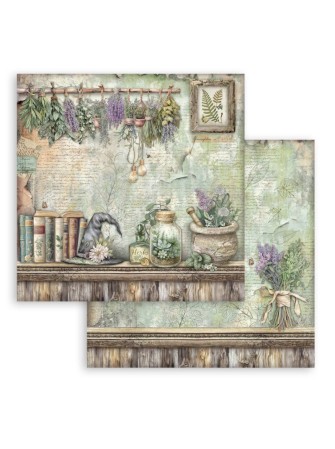 Pack papiers 20 x 20 cm - Collection "Herbarium Silvae" - Stamperia