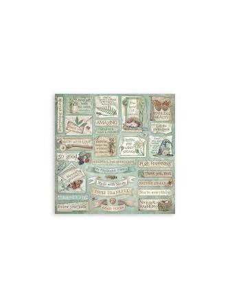 Pack papiers 20 x 20 cm - Collection "Herbarium Silvae" - Stamperia