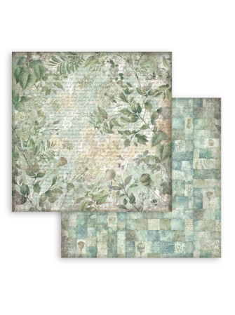 Pack papiers background 20 x 20 cm - Collection "Herbarium Silvae" - Stamperia