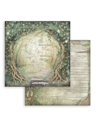 Pack papiers background 20 x 20 cm - Collection "Herbarium Silvae" - Stamperia