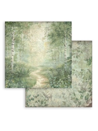 Pack papiers background 20 x 20 cm - Collection "Herbarium Silvae" - Stamperia