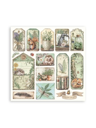 Maxi Pack papiers 20 x 20 cm  - Collection "Herbarium Silvae" - Stamperia