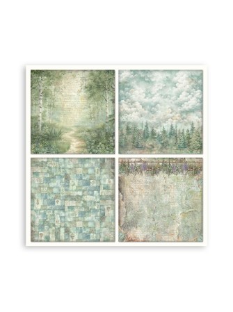 Maxi Pack papiers 20 x 20 cm  - Collection "Herbarium Silvae" - Stamperia